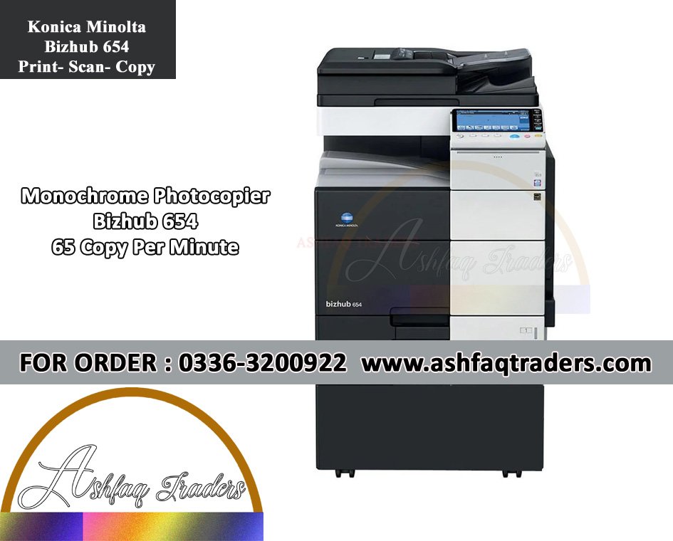 Konica Minolta Bizhub 654 Refurbished Monochrome Photocopier | Best Price Office Copy Machine