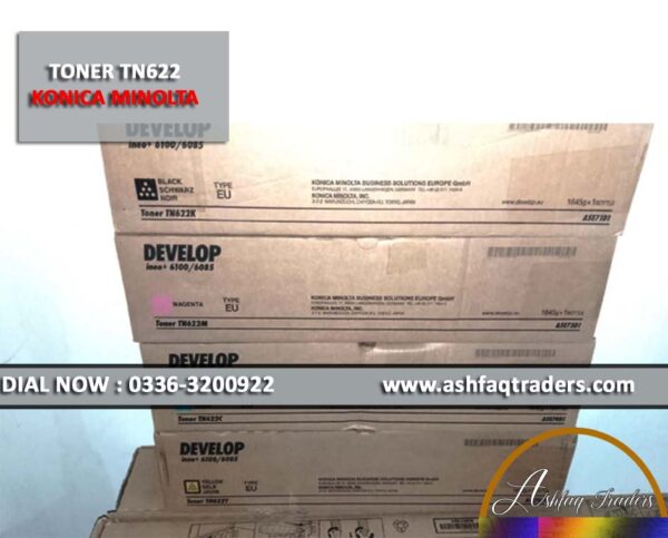 Konica Minolta TN-622 toner set CMYK cartridges