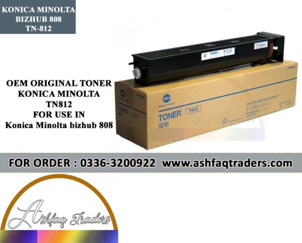 Konica Minolta A8H5030 TN-812 black toner cartridge box