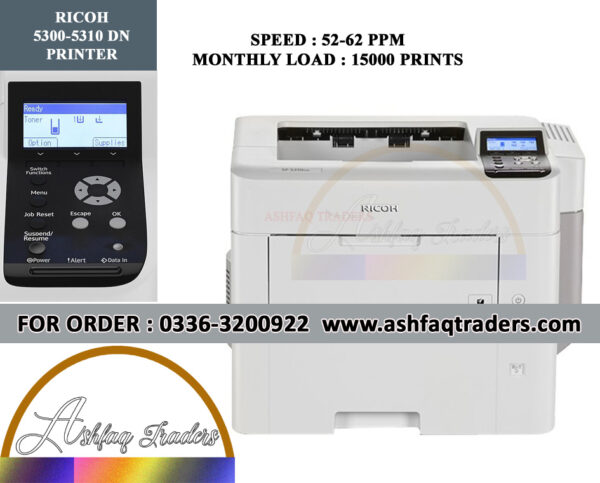 Ricoh SP 5310DN monochrome laser printer front view