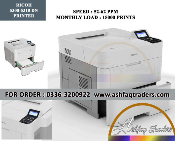 Ricoh SP 5310DN printer control panel close-up