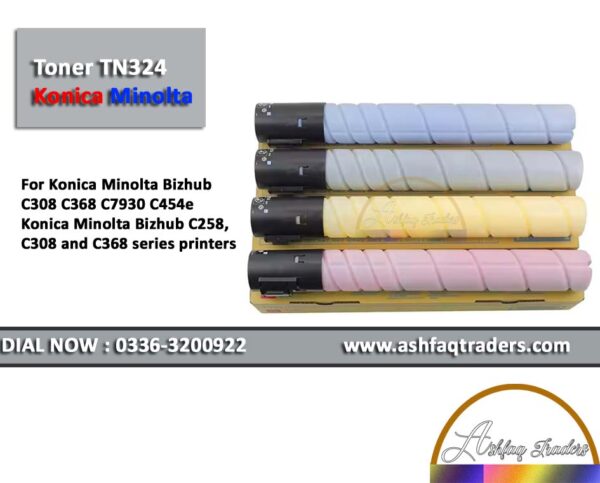 TN324 Complete Toner Cartridge Set front view